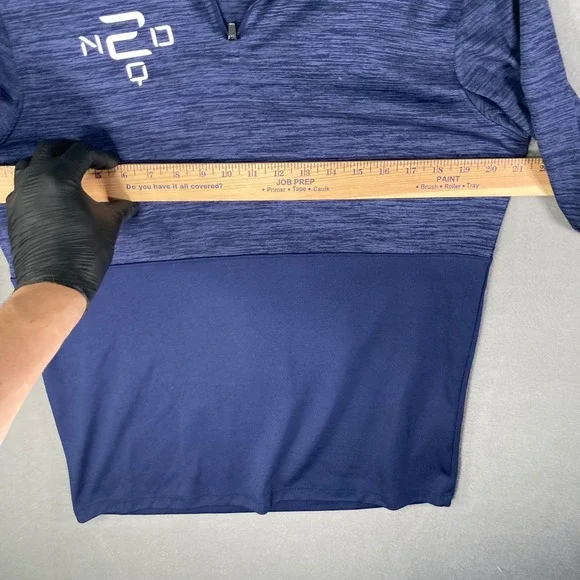 Augusta Sportswear Mens Quarter Zip Pullover Blue Long‎ Sleeve Size M - Picture 6 of 11